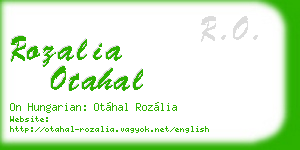 rozalia otahal business card